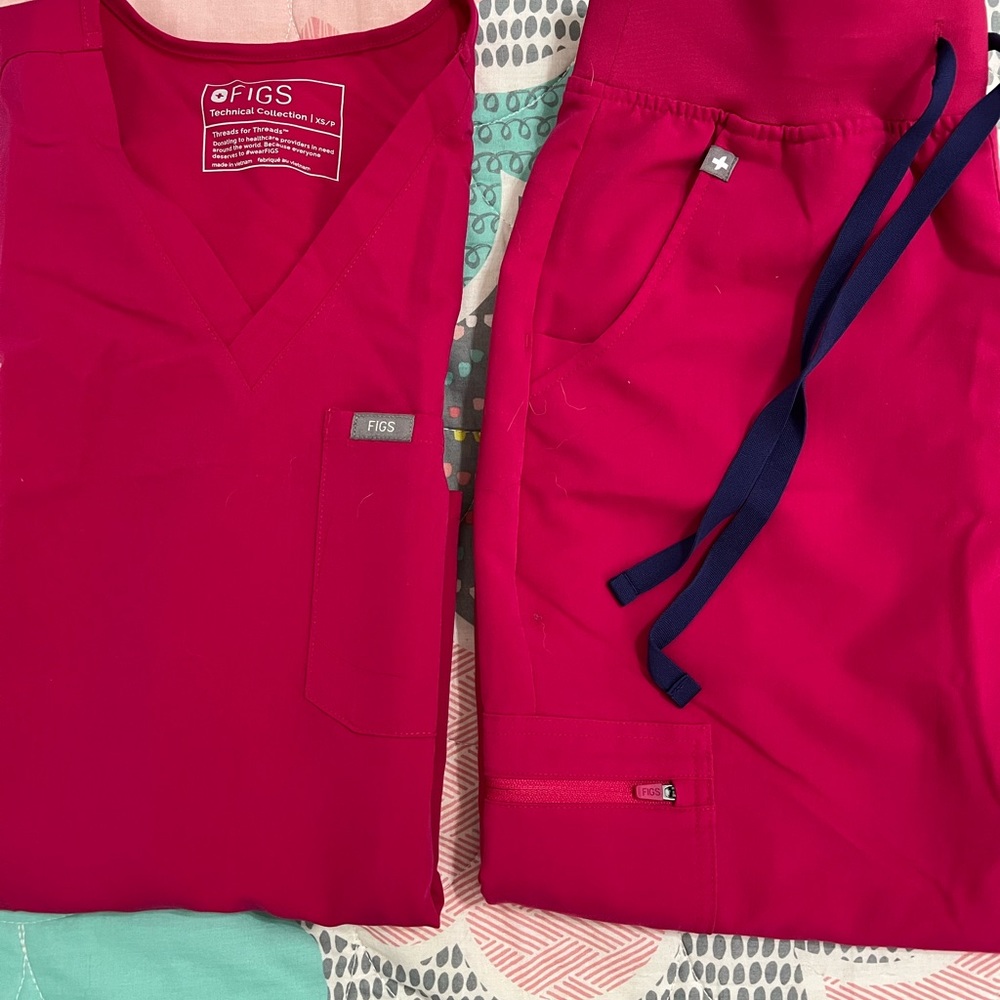 Figs scrubs set Ultra Rose XSP/XSP HW